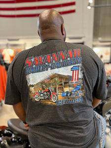 Savannah Harley-Davidson custom Men's HD B&S Vintage Black t-shirt