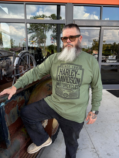 Savannah Harley-Davidson Men's custom Outburst long sleeve shirt
