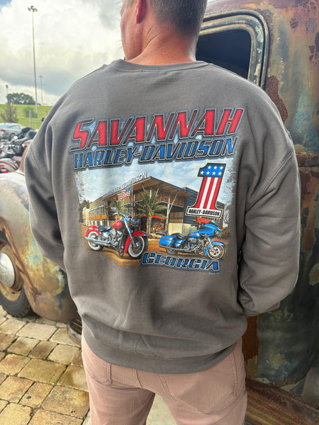 Savannah Harley-Davidson Men's HD Horned Fleece Sweater