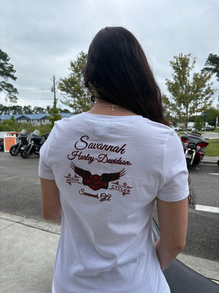 Savannah Harley-Davidson Women's custom HD Valentine S/S t-shirt