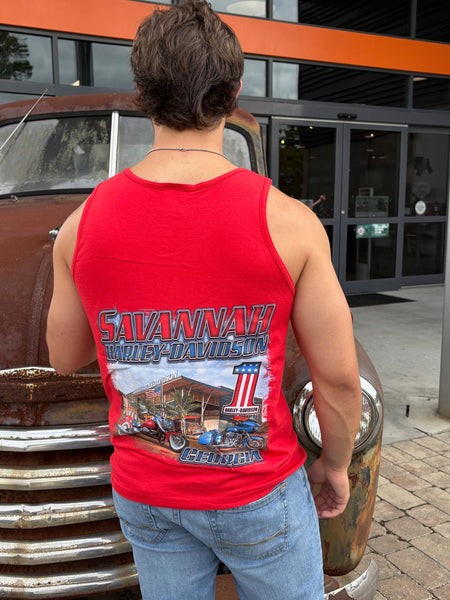 Savannah Harley-Davidson Men's custom HD Fades Tank top