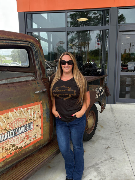 Savannah Harley-Davidson Women's custom HD Leopard s/s t-shirt