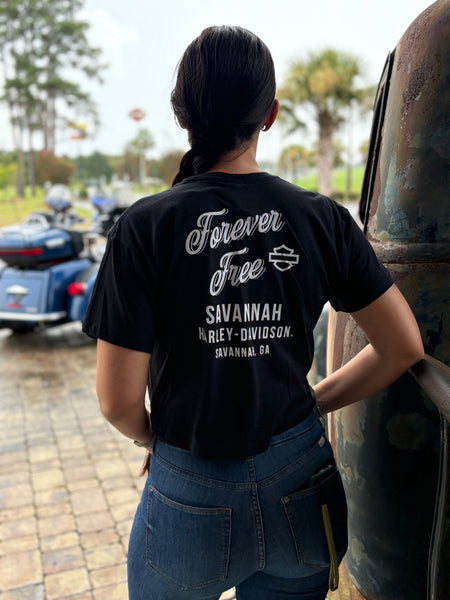 Savannah Harley-Davidson custom Women's H-D Petal S/S Crop Top