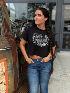 Savannah Harley-Davidson custom Women's H-D Petal S/S Crop Top