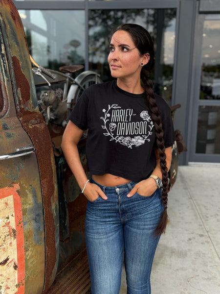 Savannah Harley-Davidson custom Women's H-D Petal S/S Crop Top