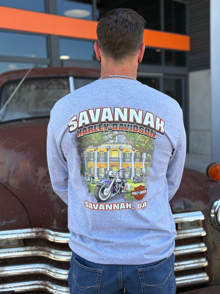 Savannah Harley-Davidson custom Men's Halo Long sleeve shirt