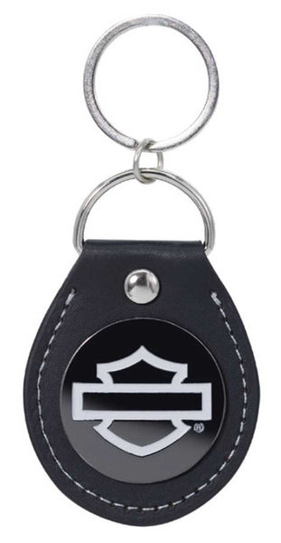 Harley-Davidson Silhouette Bar & Shield Logo Vinyl Fob Key Chain