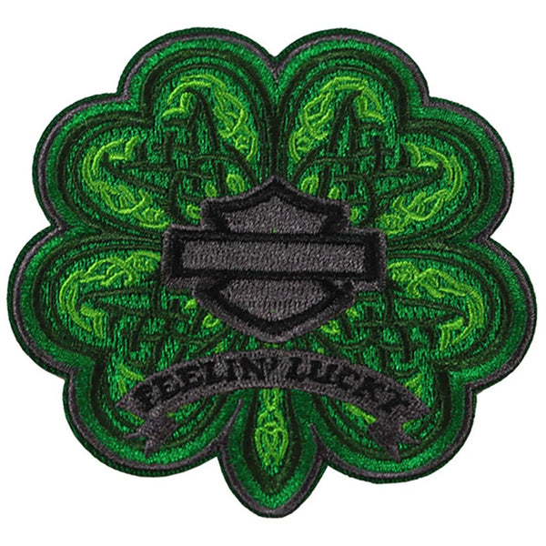 Harley-Davidson 3.5 in. Embroidered Feelin' Lucky B&S Sew-On Patch