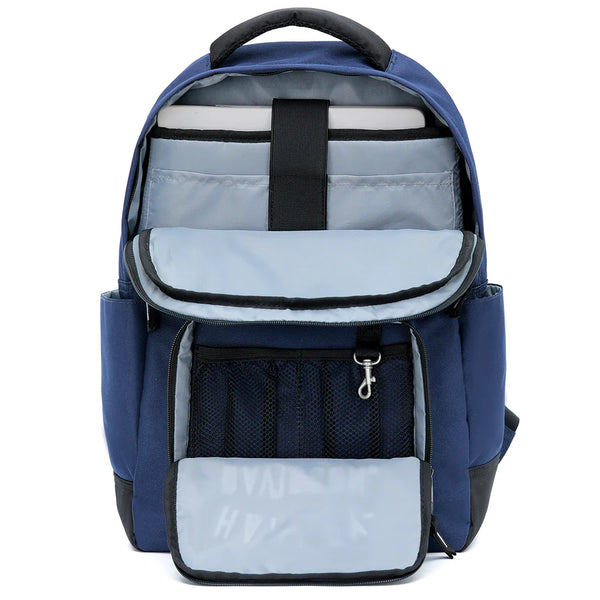 Harley-Davidson Rugged Twill Water Resistant Polyester Backpack, Blue