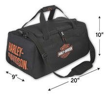 Load image into Gallery viewer, Harley-Davidson® Orange Bar &amp; Shield Logo Zip Rugged Graphic Duffel Bag
