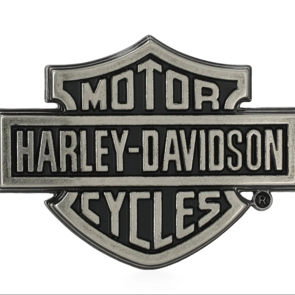 Harley-Davidson Classic Bar & Shield Logo Nickel Finish Belt Buckle
