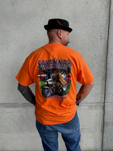 Savannah Harley-Davidson Men's custom Bigfoot Orange tee