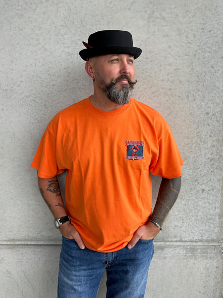 Savannah Harley-Davidson Men's custom Bigfoot Orange tee