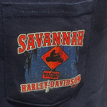 Load image into Gallery viewer, Savannah Harley-Davidson Bigfoot Exclusive Pocket Shirt Sleeve Shirt - Navy
