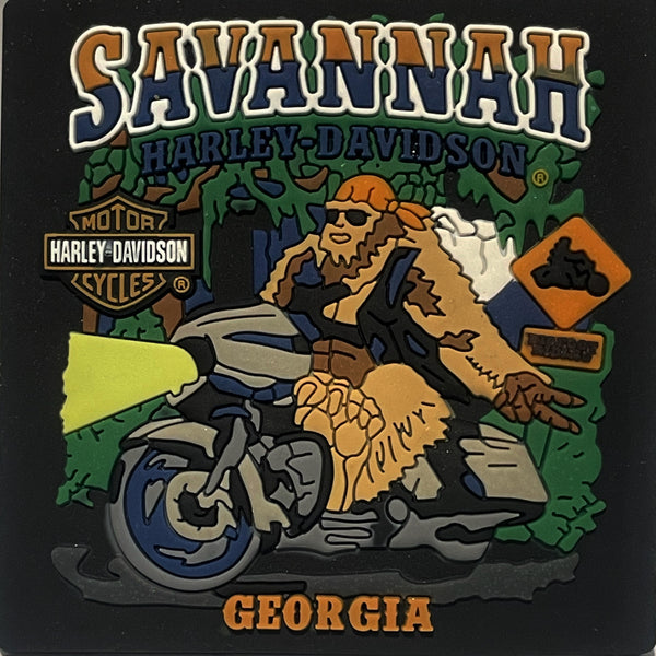 Custom Exclusive Savannah H-D Bigfoot Tile 3-D Magnet