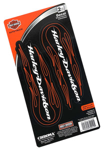 Harley-Davidson® 2-Piece Tribal Flames H-D Large Decals - Black - 6 x 12 in.