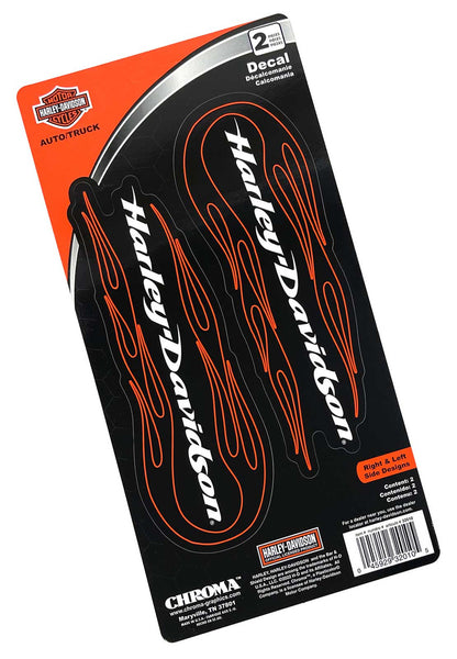 Harley-Davidson® 2-Piece Tribal Flames H-D Large Decals - Black - 6 x 12 in.