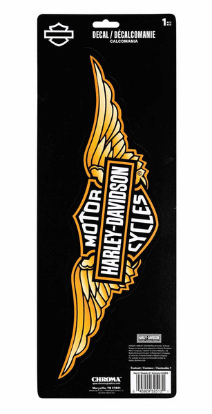 Harley-Davidson® Bar & Shield Wings Logo Vinyl Decal - 6 x 16 in.