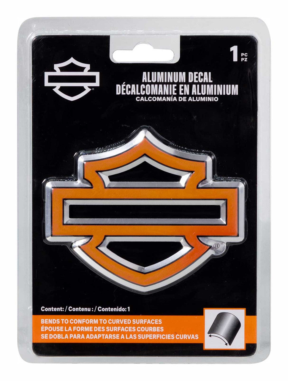 Harley-Davidson® Aluminum Bar & Shield Logo Emblem Decal - 5 x 7 in.