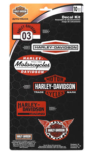 Harley-Davidson® 10-Piece Vintage Race Inspired Decal Kit - Red - 6 x 12 in.