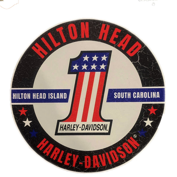 Custom Hilton Head Island Harley-Davidson #1 Stick-On Decal