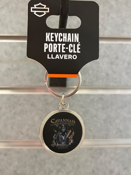 Ghost Pirate custom Savannah Harley-Davidson on River Street key chain