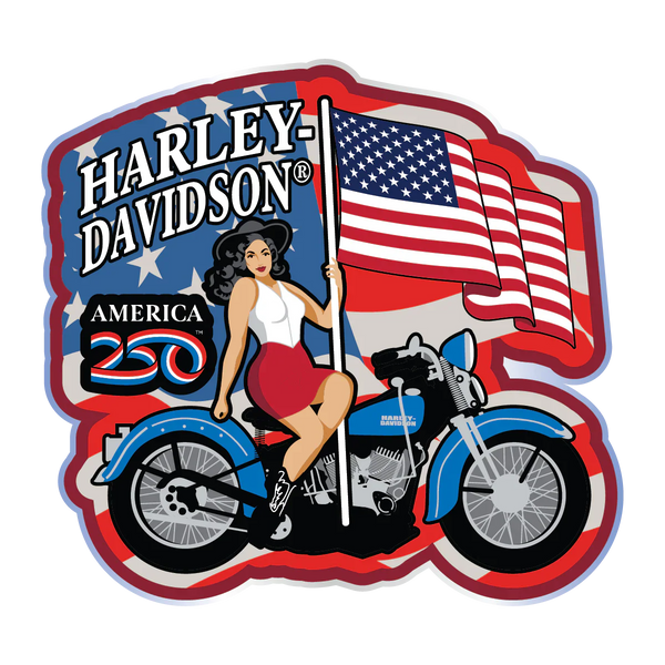 H-D 250 80's Pin-Up Acrylic Magnet