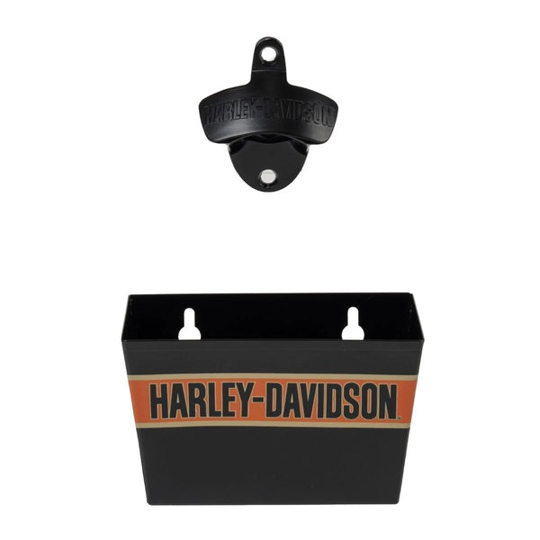 Harley-Davidson Trenton Wall Mount Bottle Opener W/ Metal Catcher