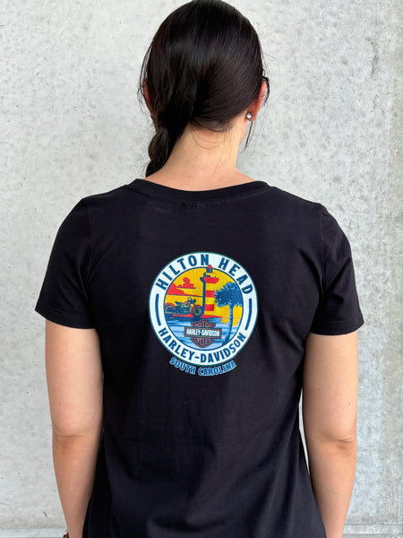 Hilton Head Harley-Davidson custom Women's Round Line t-shirt