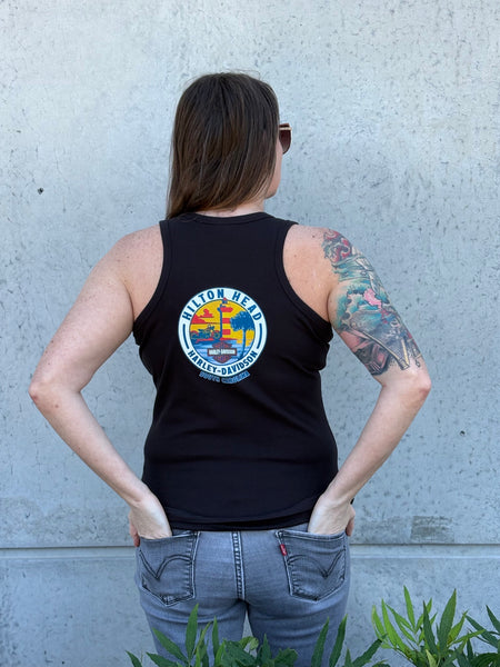 Hilton Head Harley-Davidson custom Women's Hard To Catch tank top