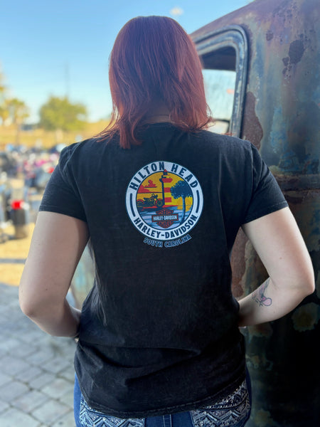 Hilton Head Harley-Davidson custom Women's Chrome Groove t-shirt