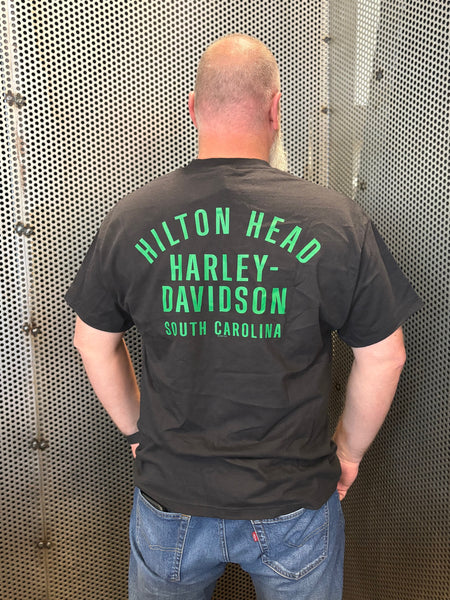 Hilton Head Harley Davidson Mens Shamrock Skull St. Patty's Day Short Sleeve T-Shirt