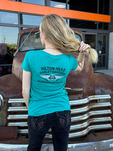 Hilton Head Harley-Davidson Women's Scribble Pop S/S t-shirt
