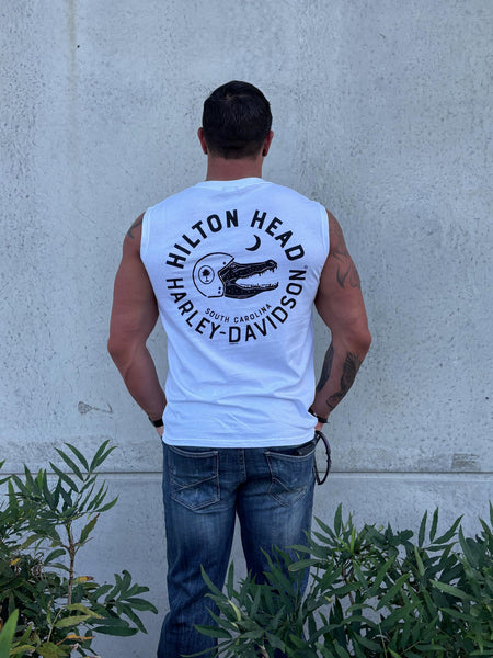 Hilton Head Harley-Davidson Men's custom Accelerate sleeveless t-shirt