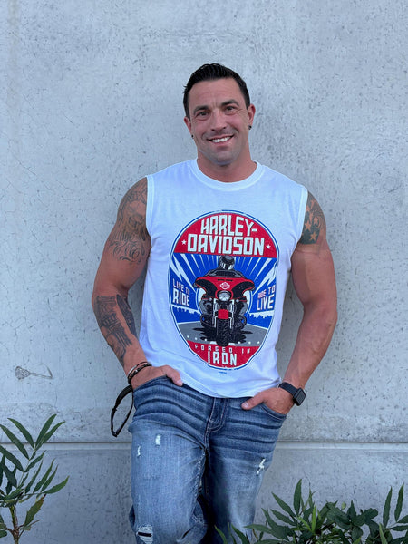 Hilton Head Harley-Davidson Men's custom Accelerate sleeveless t-shirt