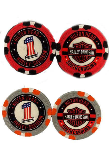 Hilton Head Harley-Davidson #1 and Bar & Shield Poker Chip