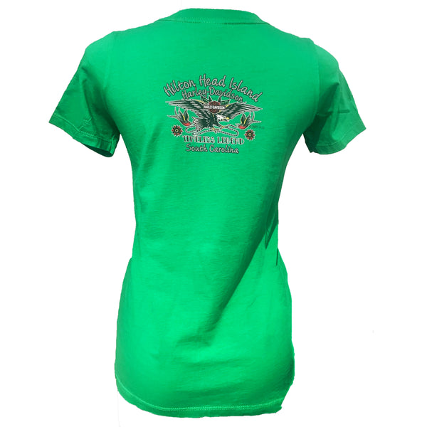Hilton Head Island South Carolina Harley-Davidson Ladies St. Patrick's Day Shirt