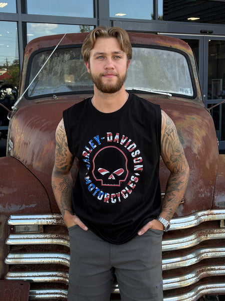 Savannah Harley-Davidson custom Men's HD Old Glory Sleeveless shirt