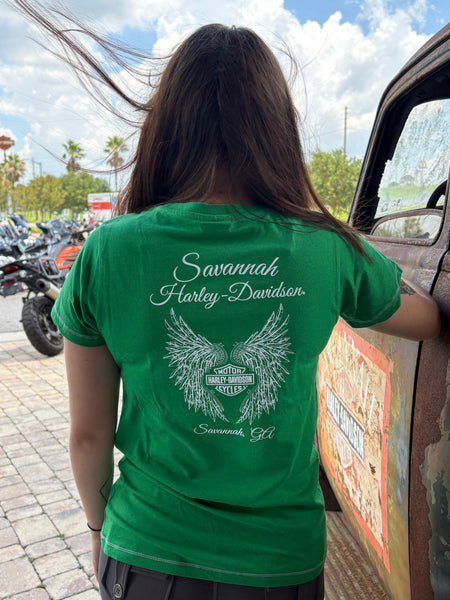 Savannah Harley-Davidson custom Women's HD Metal t-shirt