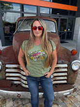 Load image into Gallery viewer, Savannah Harley-Davidson custom Women's Heart Wing Flower t-shirt
