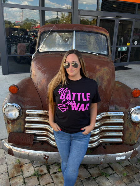 Custom Savannah H-D Save The Tata's HER BATTLE OUR WAR T-shirt