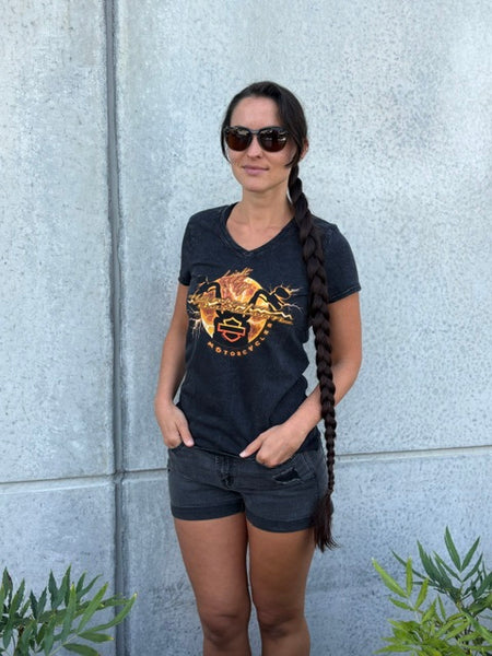 Savannah Harley-Davidson custom Women's Electric Lights tee