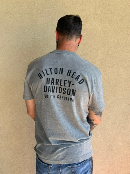 Hilton Head Harley-Davidson custom Men's Live To Ride Eagle Pocket Tee