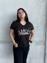 Load image into Gallery viewer, Savannah Harley-Davidson women's HD Stardust v-neck tee
