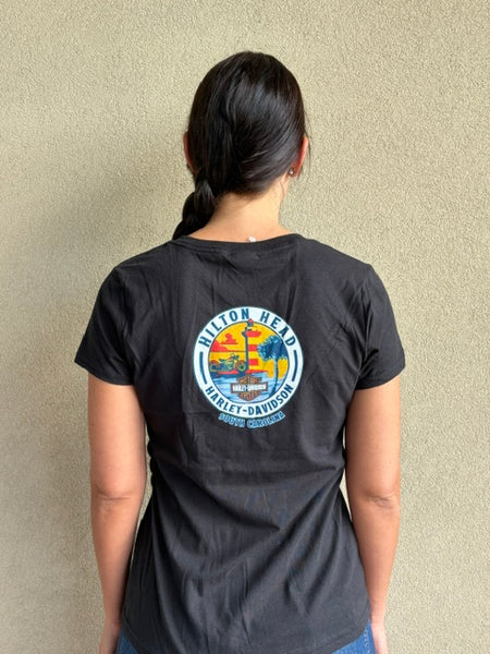 Hilton Head Harley-Davidson custom Women's Forever Wild V-neck t-shirt