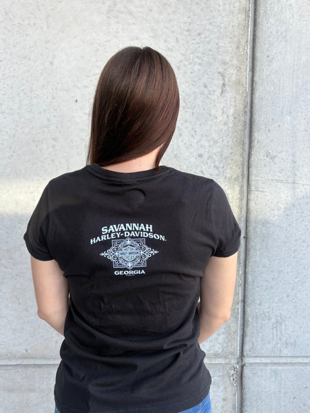 Savannah Harley-Davidson custom Women's Flame Trail t-shirt