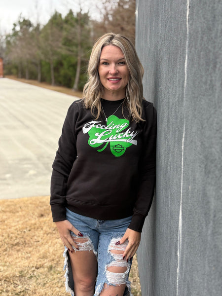 Hilton Head Harley-Davidson custom Women's Feeling Lucky Sweatshirt
