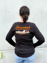Load image into Gallery viewer, Custom Savannah Harley-Davidson on River Street Women&#39;s v-neck longsleeve shirt
