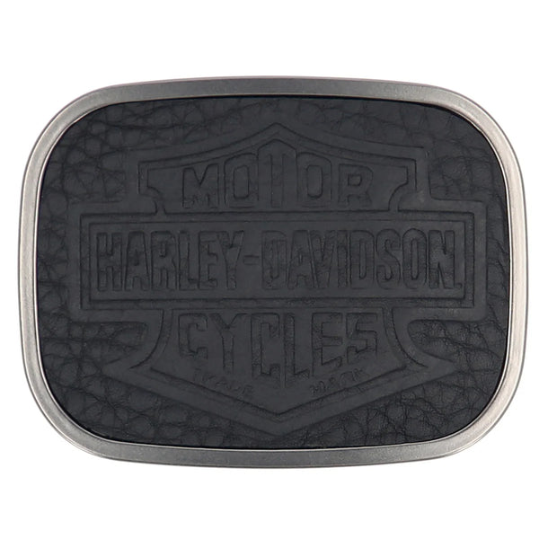 Harley-Davidson Men's B&S Logo Leather Belt Buckle