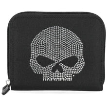 Load image into Gallery viewer, Harley-Davidson Women's Wille G. Skull Embellished Detachable Wristlet Wallet
